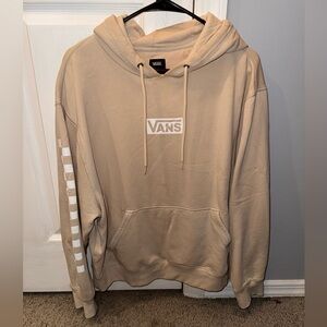 Vans Beige Hoodie with White Accents